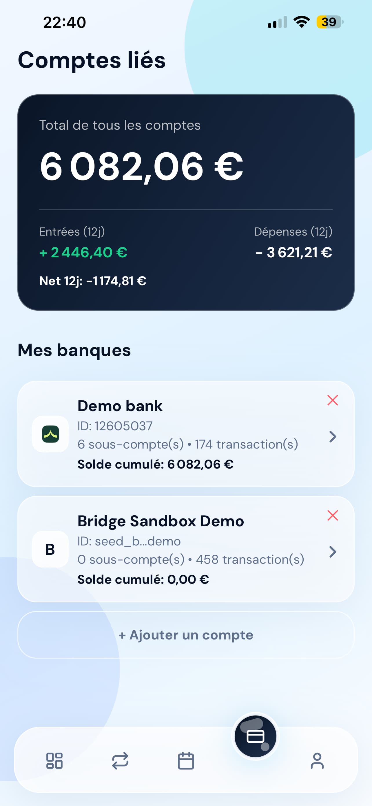 Gère tes comptes bancaires au même endroit
